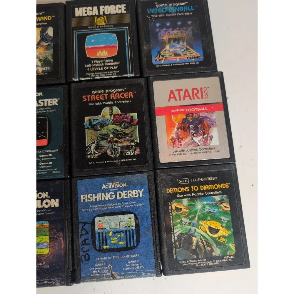 Mixed Lot Of 12 Atari 2600 Games Combat Demons To Diamonds Mega Force & More!